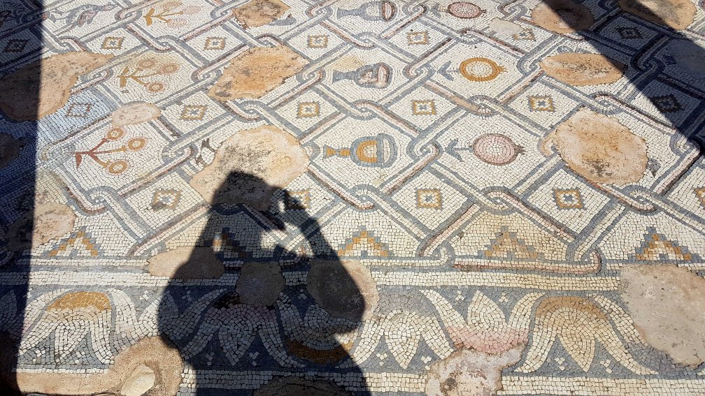 Mosaike in Qumran, in Israel