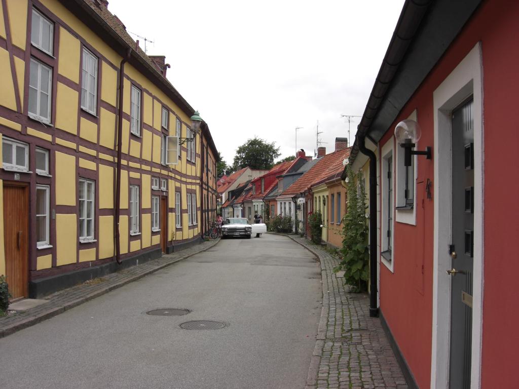 Fachwerkhäuser in Ystad in Schonen, Schweden