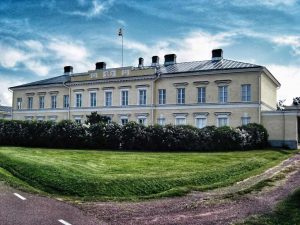 Das alte Postamt von Eckerö auf Åland, dem Schärenparadies in der Ostsee