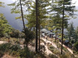 Teehaus am Weg zum Tigernest-Kloster oberhalb des Paro-Tales in Bhutan