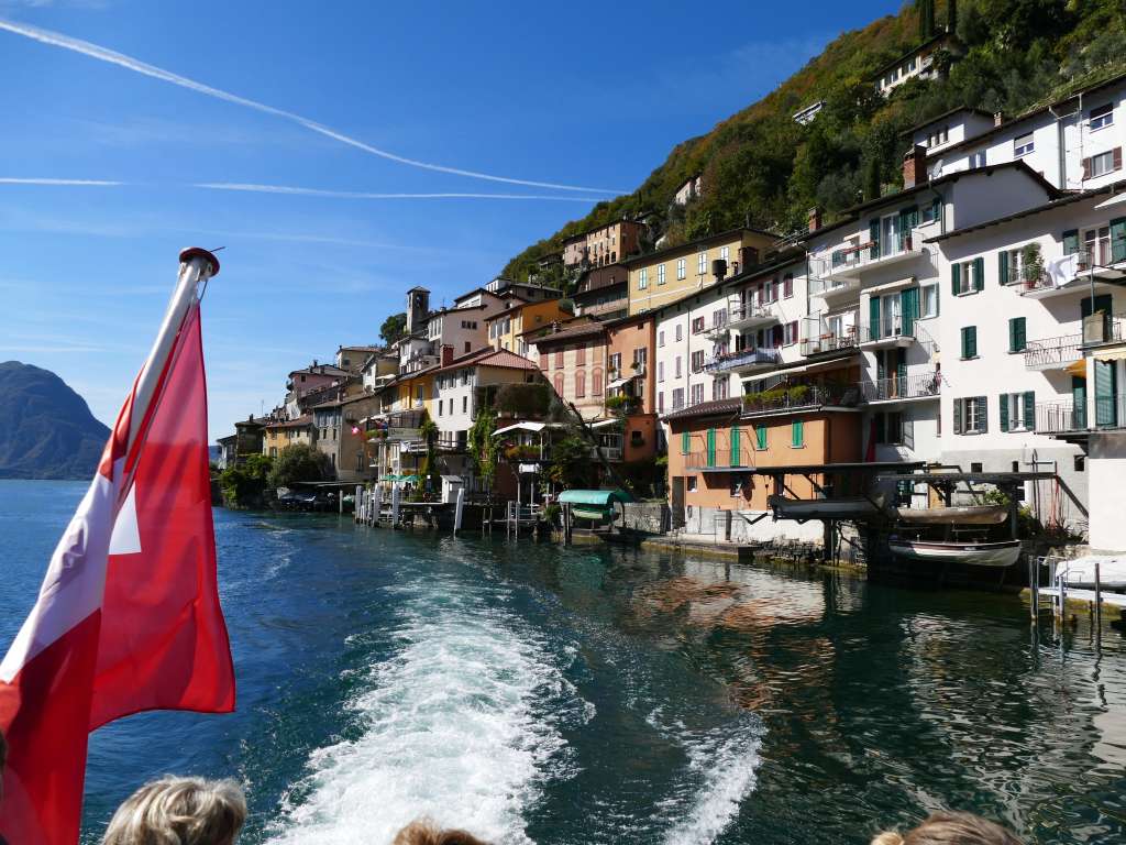 Ort am Luganer See im Tessin, Schweiz. 