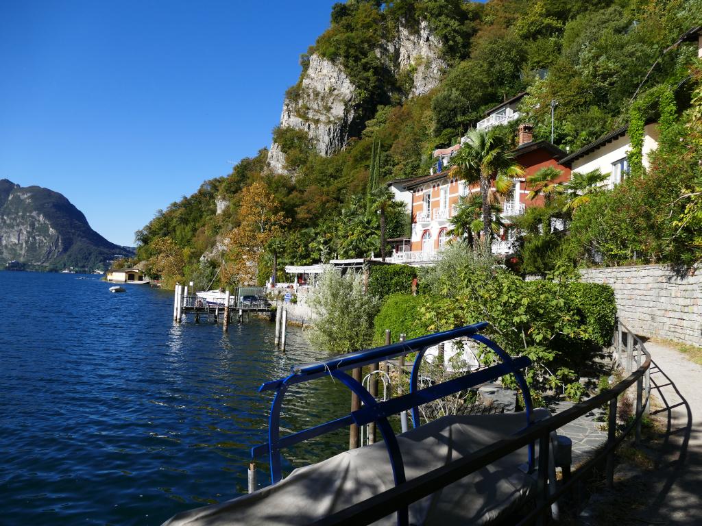 Gandria, eine der schönsten Ortschaften am Luganer See im Tessin, Schweiz. 