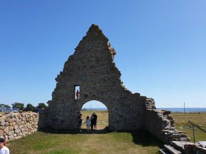 Ruine einer Kirche auf der Landzunge von Kapelluden auf der schwedischen Insel Öland