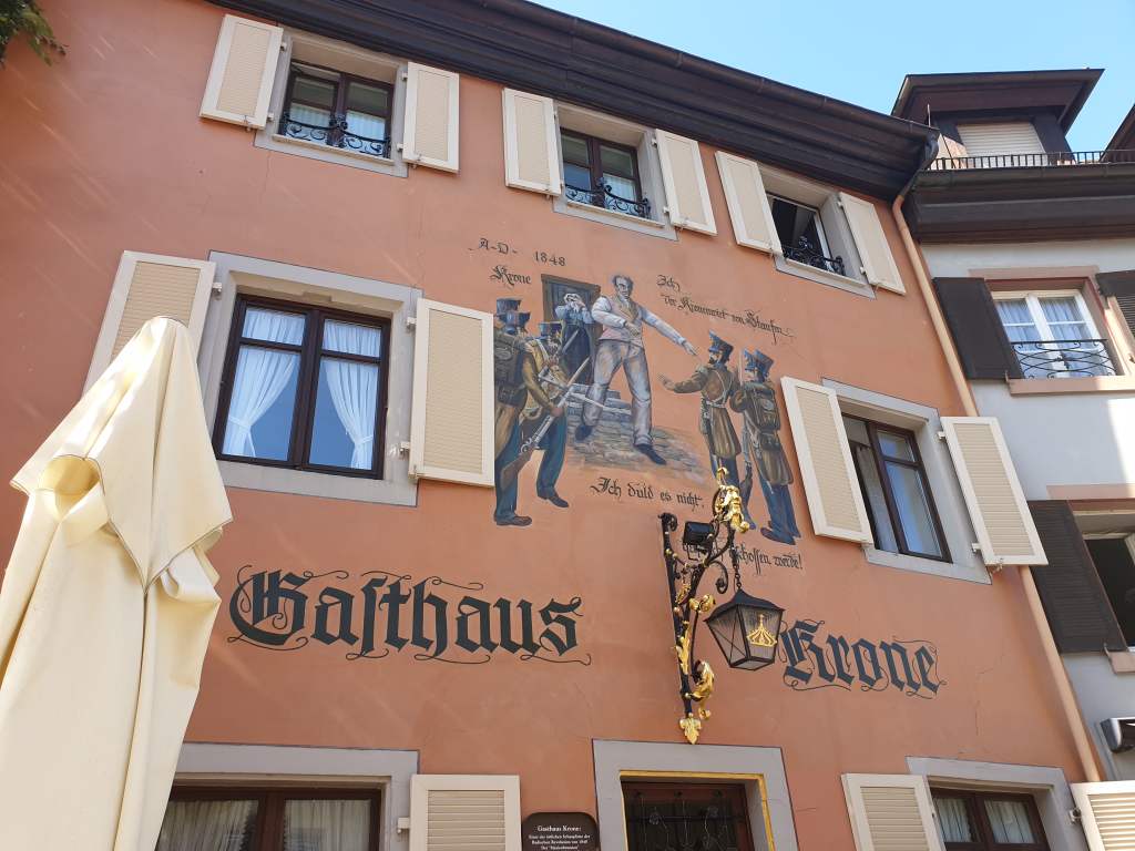 Gasthaus Krone in Staufen, dem mittelalterlichen Städtekleinod im Breisgau.