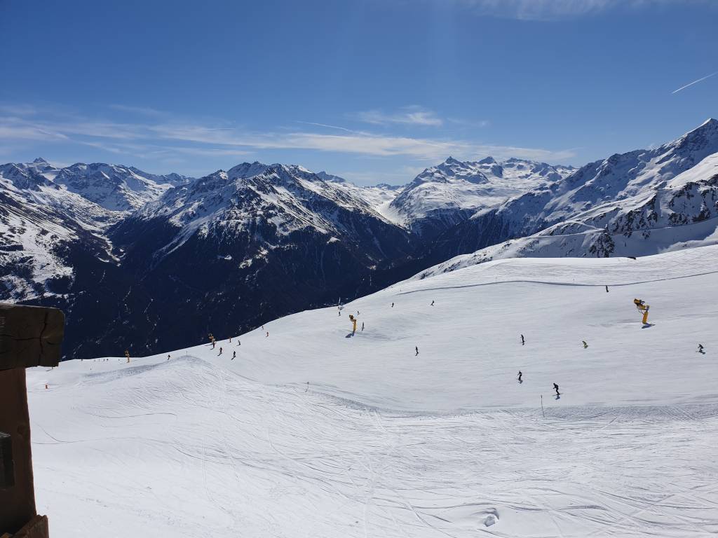 Pisten im Tiroler Wintersportort Sölden
