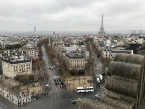 Aussicht vom Arc de Triomphe auf Paris