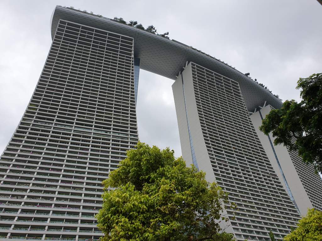 Das Marina May Sands: das Wahrzeichen Singapurs. 