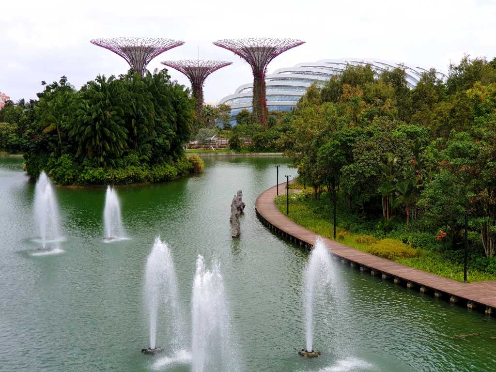 Blick in die Gardens by the Bay, Singapur