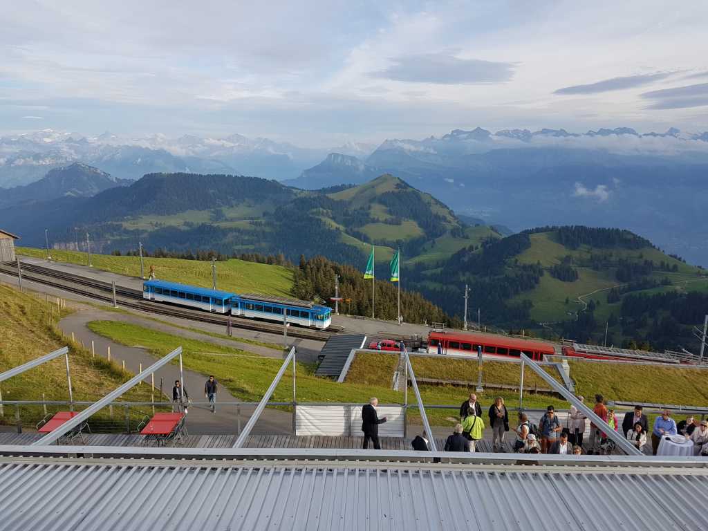 Die Bergstation der Rigibahn unweit von Luzern