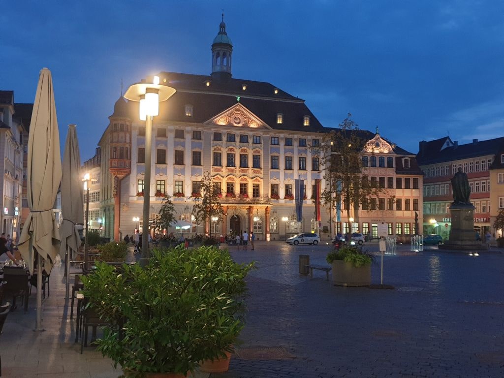 das Rathaus von Coburg in Franken. 