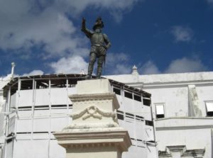 das Denkmal von Ponce de León in San Juan, der Hauptstadt der Karibikinsel Puerto Rico