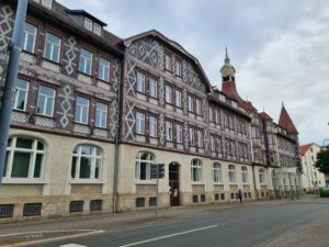 das Neue Rathaus der Fachwerkstadt Einbeck im Süden Niedersachsens.