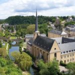 Blick von der Luxemburger Oberstadt zum Stadtteil Grund