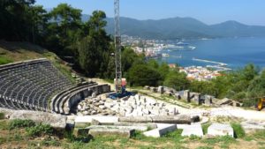 Das antike Theater von Thassos, Griechenland