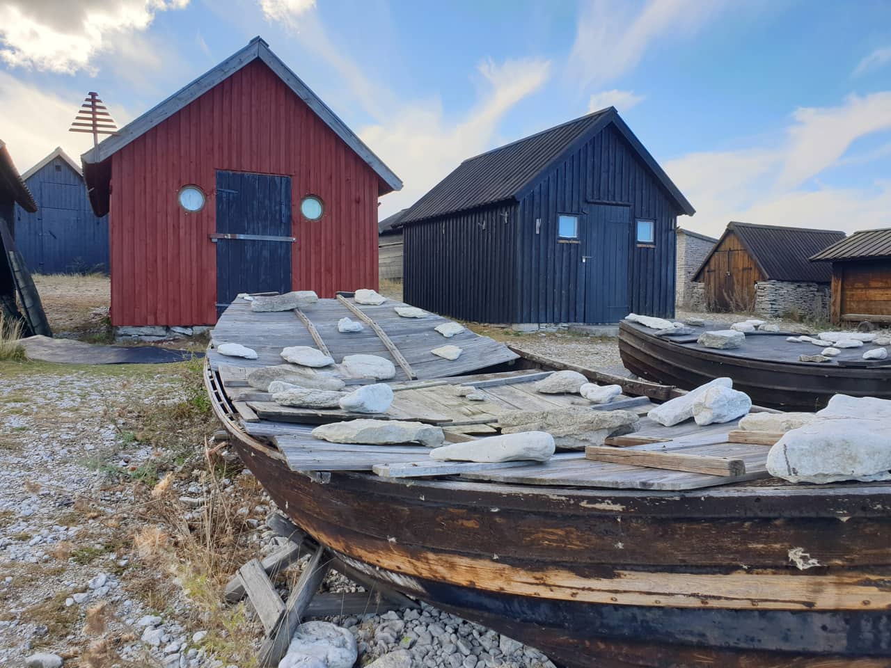 Fischerhütten auf der schwedischen Insel Gotland