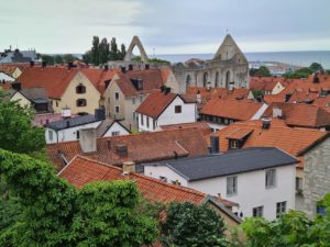 Blick auf Visby, die Hautstadt der schwedischen Insel Gotland