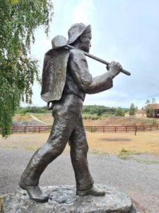 Ein Denkmal für die Grubenarbeiter in Falun in der schwedischen Provinz Dalarna
