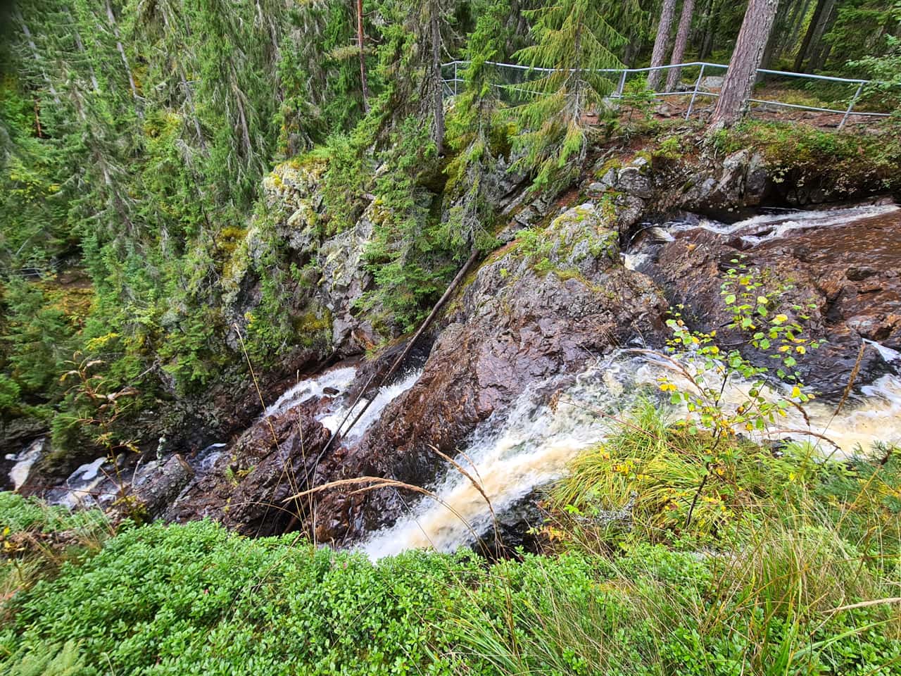 Der Styggforsen-Waserfall im schwedischen Dalarna