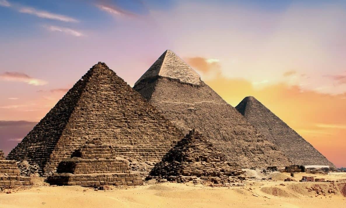 Die Pyramiden von Gizeh in Ägypten