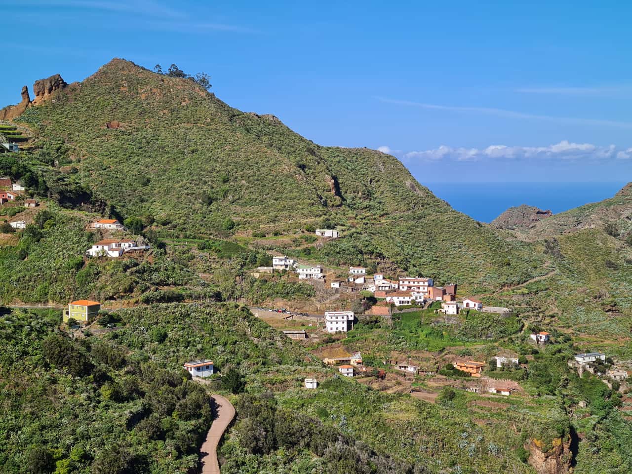 Das Dorf El Batan im Anaga.Gebirge auf der Kanareninsel Teneriffa, Spanien