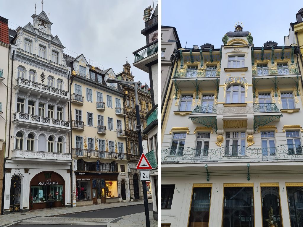 prachtvolle Häuser im tschechischen Heilbad Karlsbad