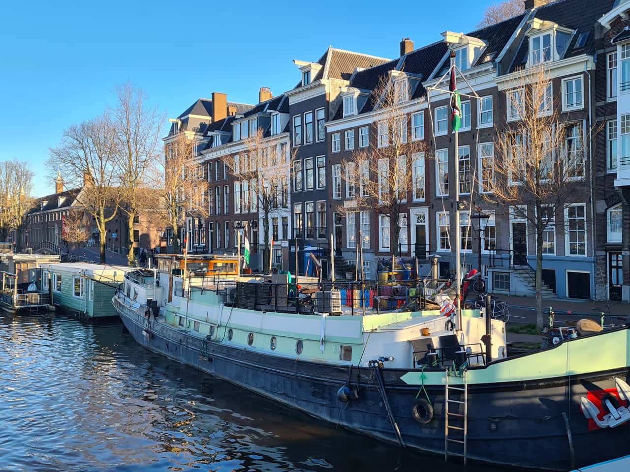 Grachtenhäuser in Amsterdam, Niederlande