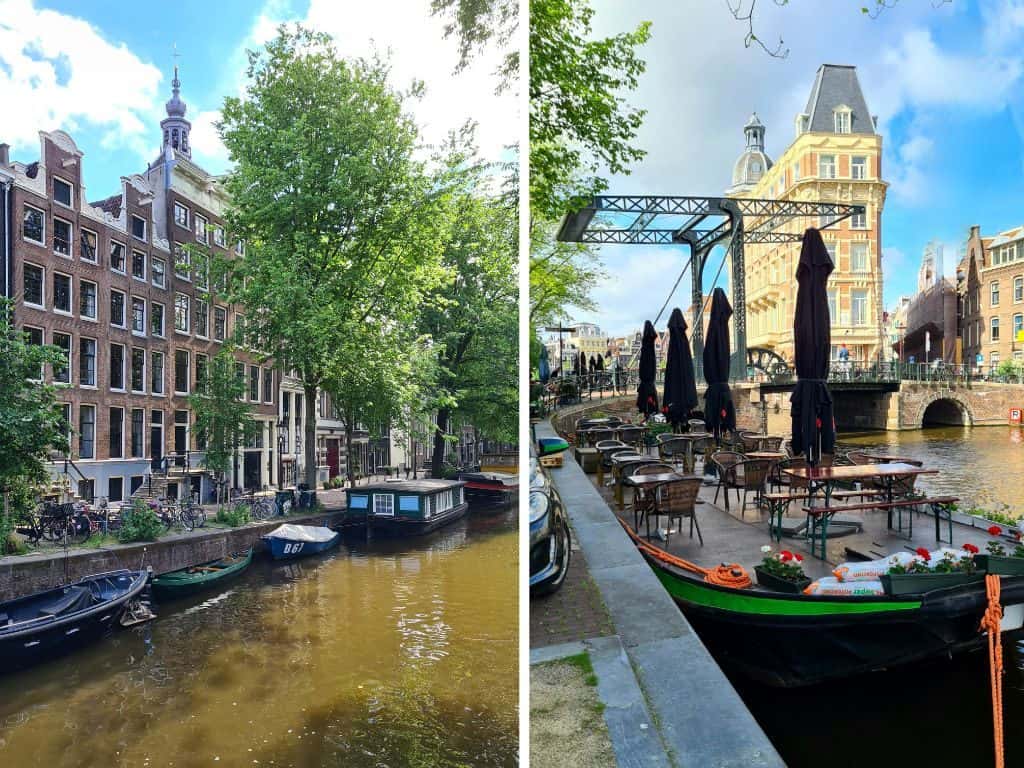 Brücken und Grachten in Amsterdam, Niederlande.