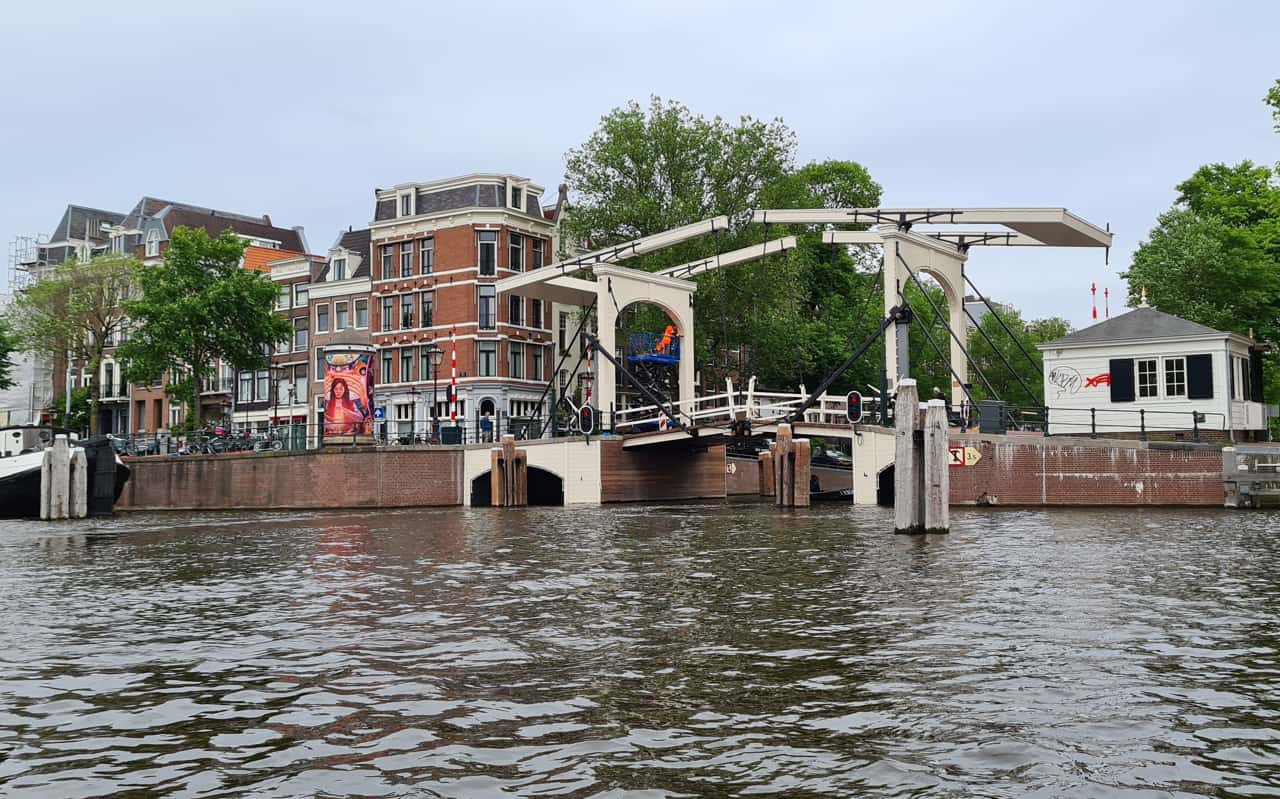 die Magere Brug über die Amstel in Amsterdan, Niederlande