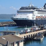 die "Vasco da Gama" von Nicko Cruises im Hafen von Eden, Australien