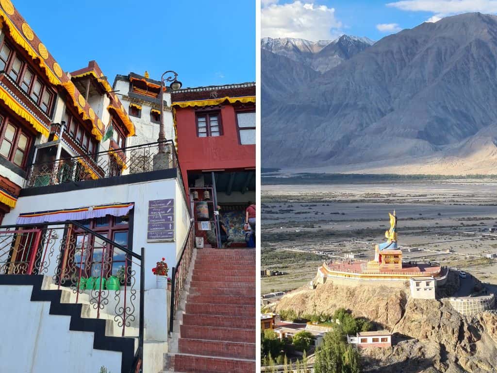 das Kloster Diskit in Ladakh im Norden Indiens, im Himalaya