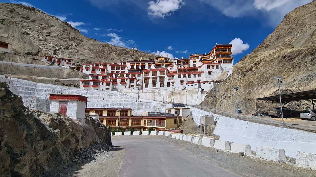 das Rizong-Kloster in Ladakk im Norden Indiens, im Himalaya