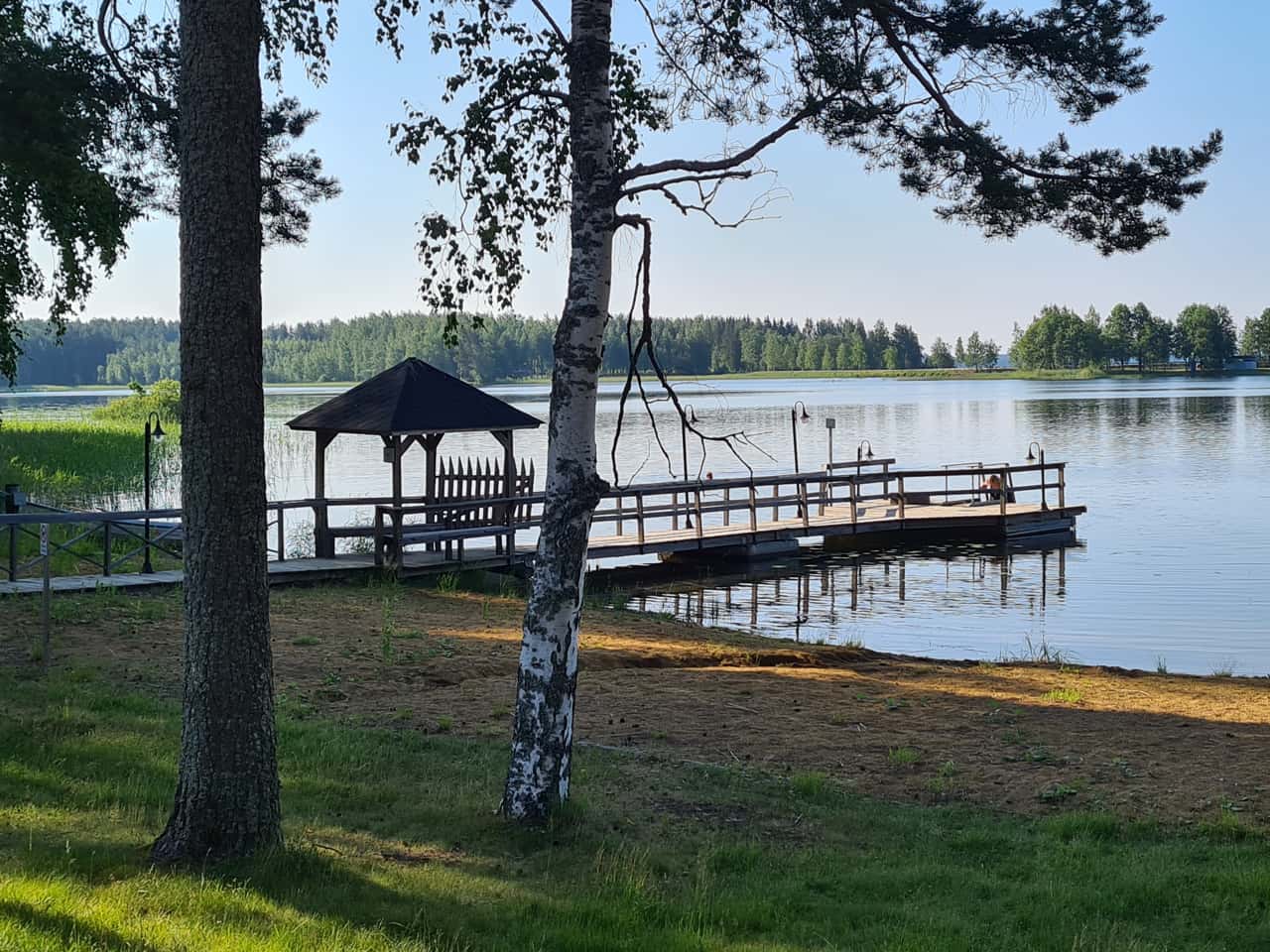 Badestelle am Saimaa-See im Südosten Finnlands