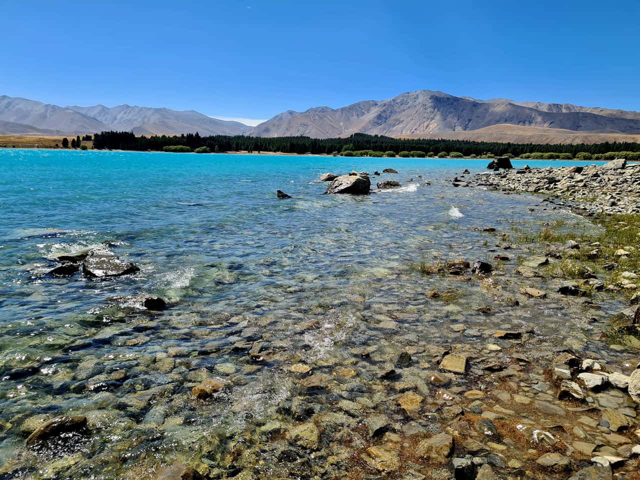 der Lake Tekapo auf der Südinsel von Neuseeland