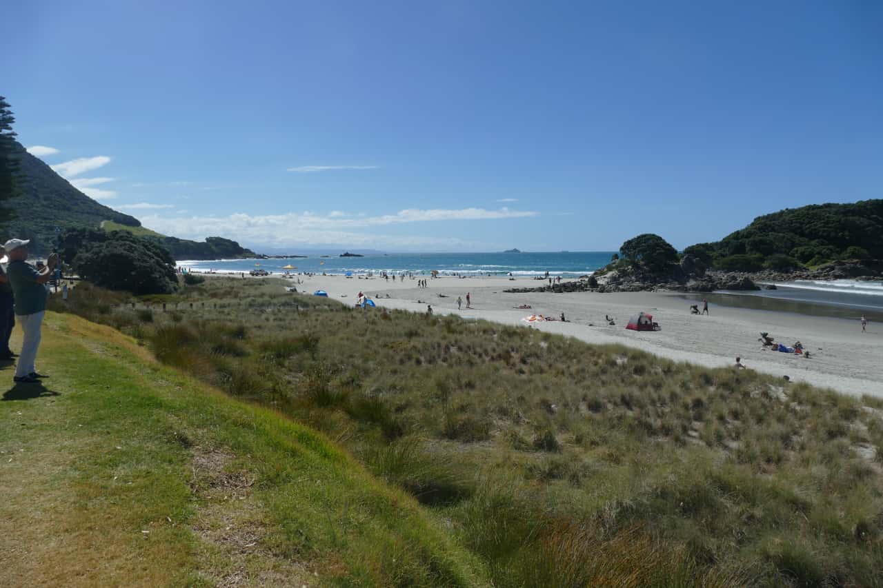 Strand von Tauranga auf Neuseelands Nordinsel