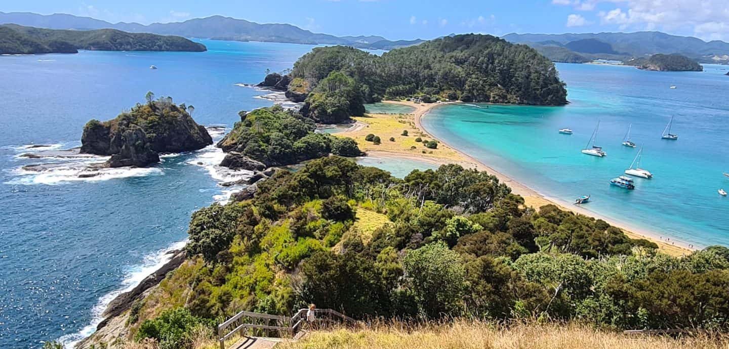 die Bay of Islands auf der Nordinsel von Neuseeland