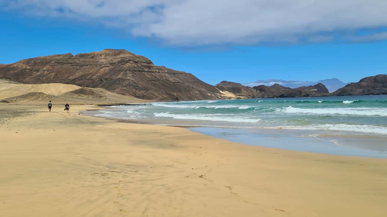 der Strand von Salamansa auf der Kapverdeninsel São Vicente