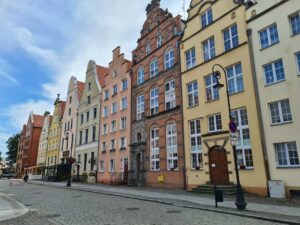 die Stadt Elblag am Oberländer Kanal im Nordwesten von Polen