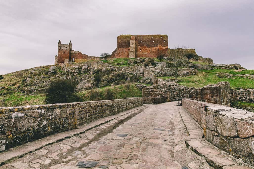 die Burgruine Hammershus auf der Insel Bornholm, Dänemark
